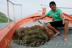 Fishing net from the reef